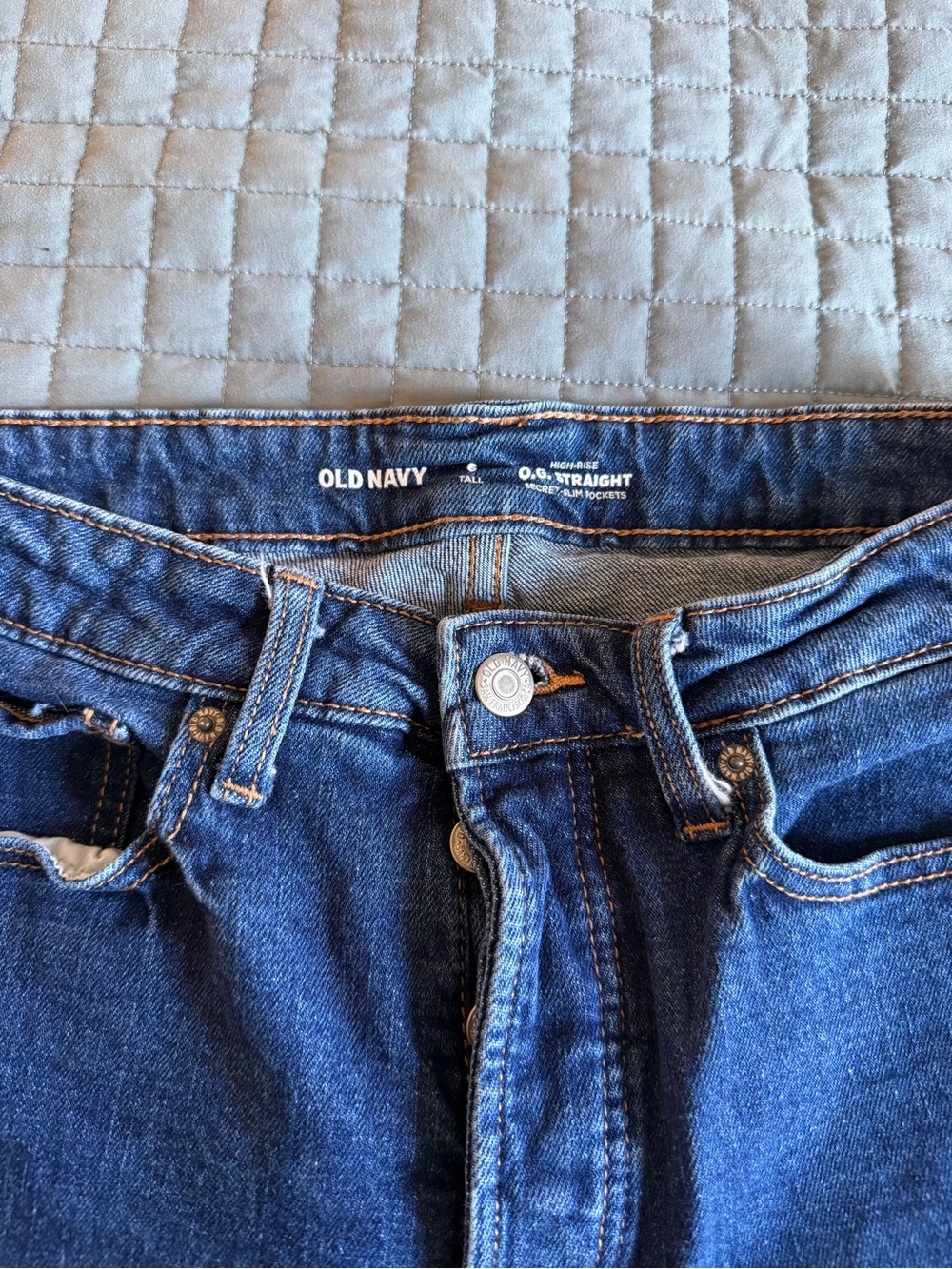 Old Navy Men's Dark Blue Slim Straight Jeans